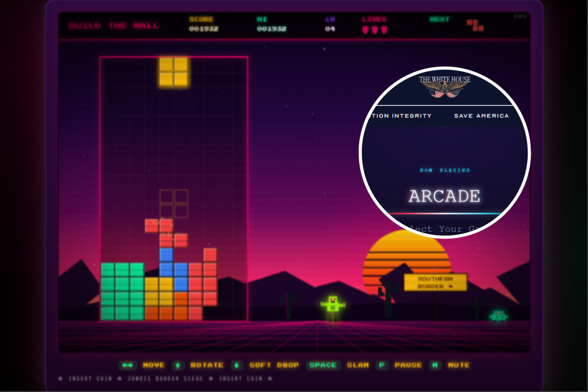 White House Removes Tetris-Inspired 'Build the Wall' Game Amid Legal Threat