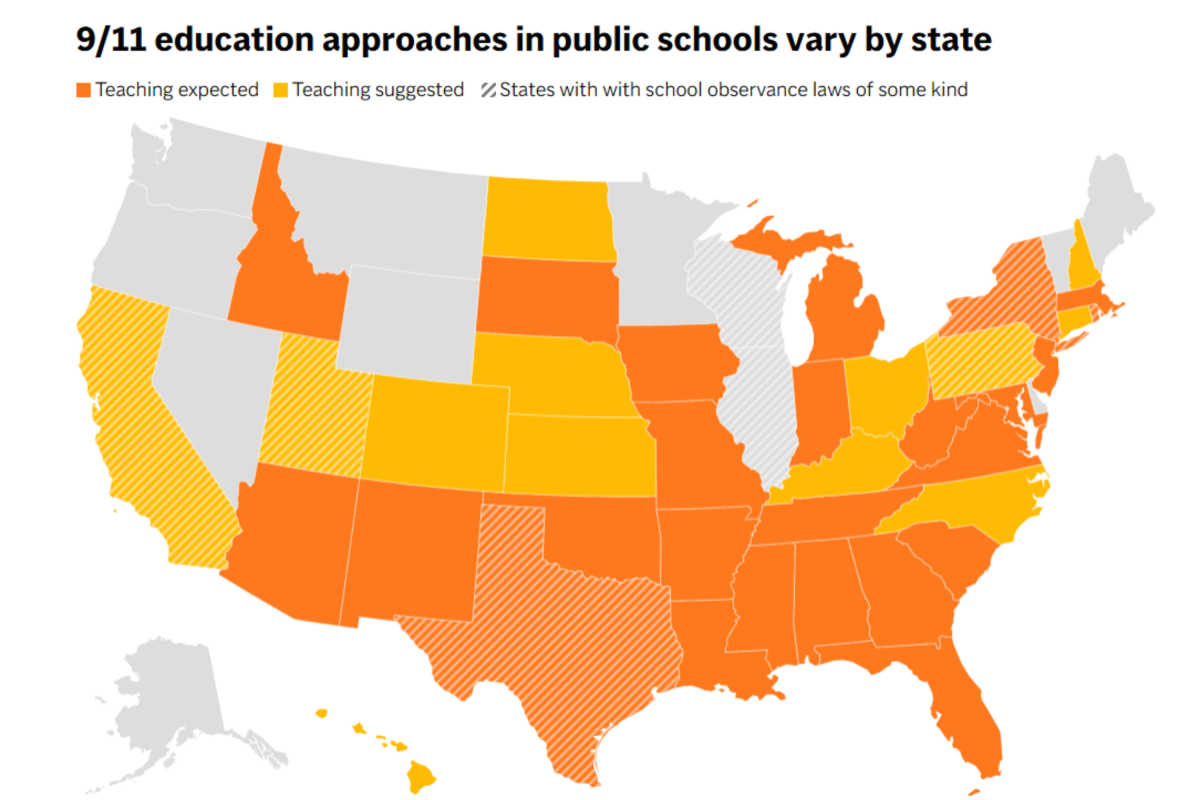 Map Shows Which States Require Schools to Teach About 9/11 Map Shows Which States Require Schools to Teach About 9/11