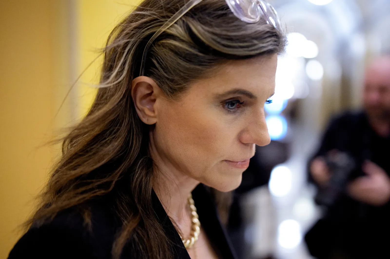 Nancy Mace (R-SC) departs following a series of House votes at the U.S. Capitol Building on March 5, 2026 in Washington, DC. The House held a series of votes in