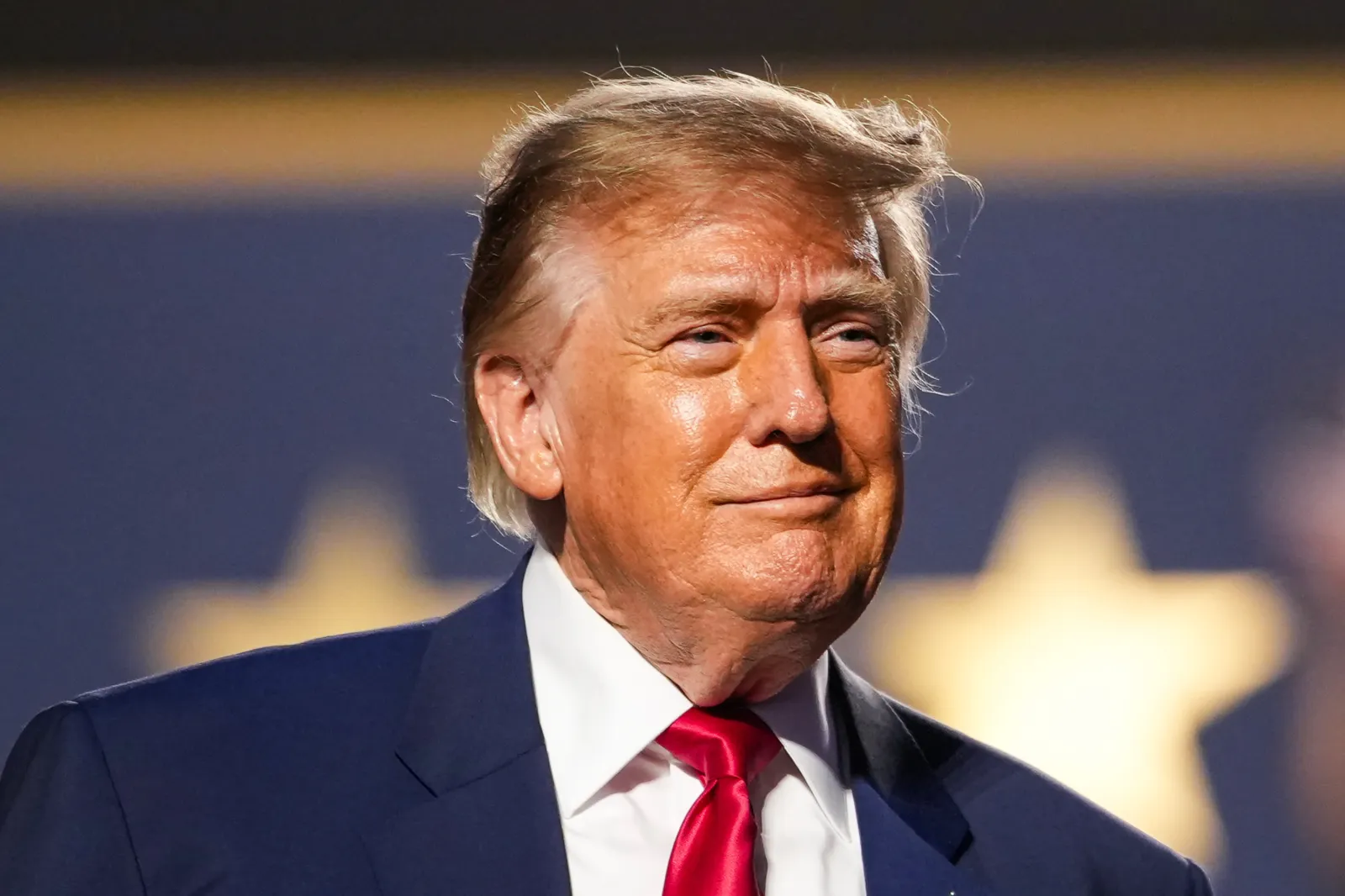 Donald Trump takes the stage to speak on the second day of the 2026 Republican National Convention at the American Airlines Center on September 10, 2026 in Dallas, Texas.