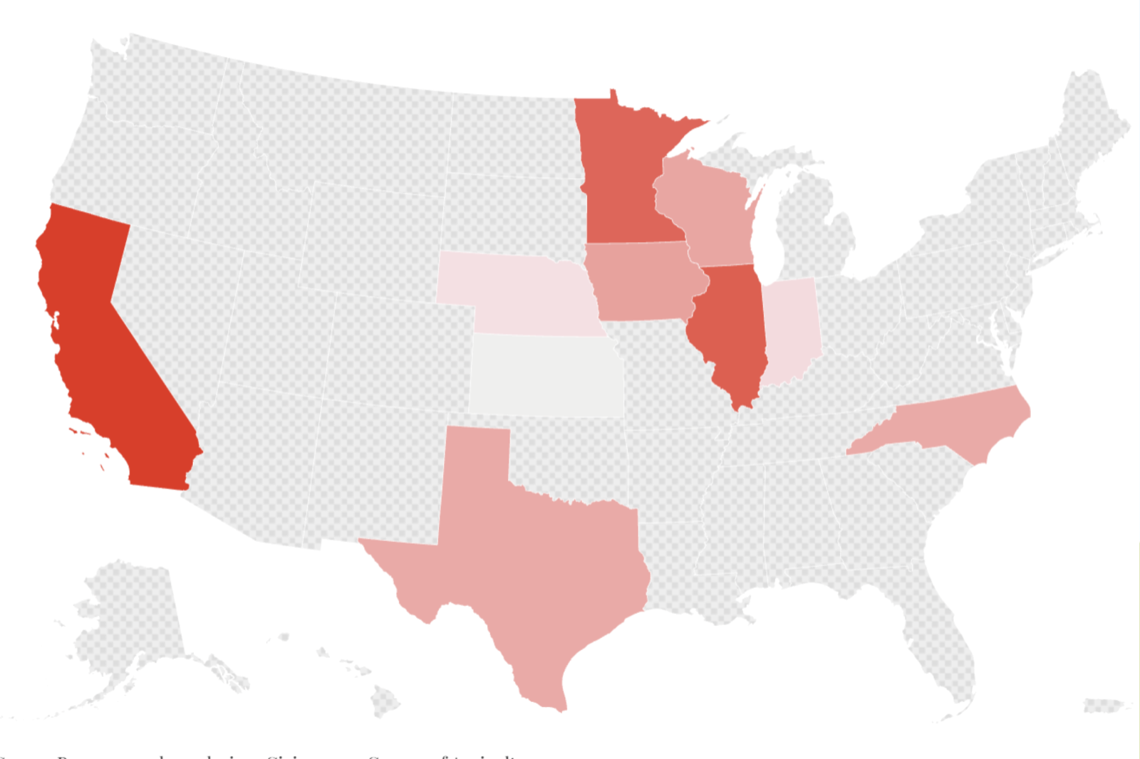 newsweek.com - Andrew Stanton - Map of Trump approval rating in biggest farming states as diesel costs soar