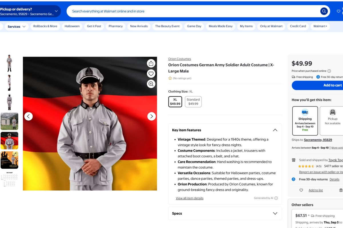 Walmart Quietly Pulls WWII-Era German Soldier Costume