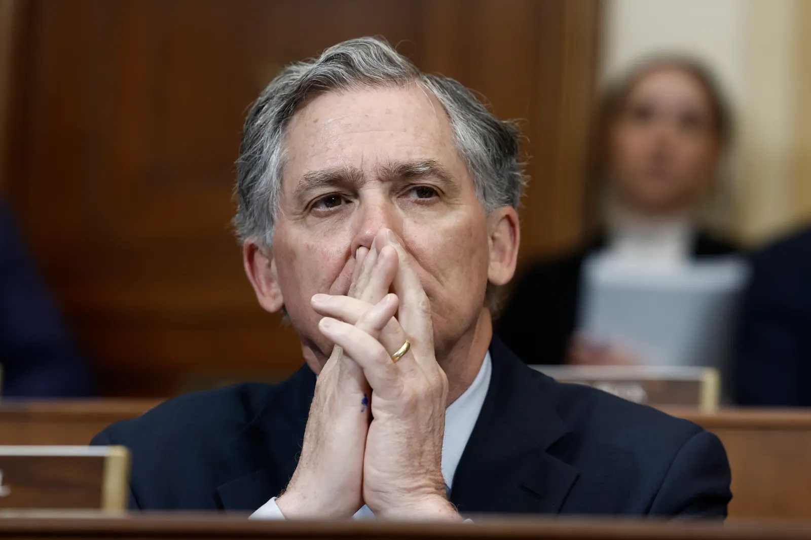 GOP Representative French Hill of Arkansas attends a committee hearing on March 19, 2024, in Washington, D.C.