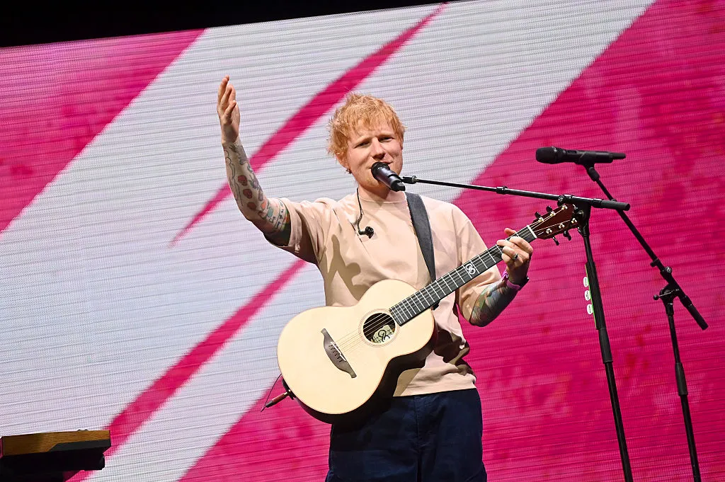 Ed Sheeran addressed the war in the Gaza Strip from the stage after controversy erupted over the removal of rapper Macklemore from his U.S. tour.