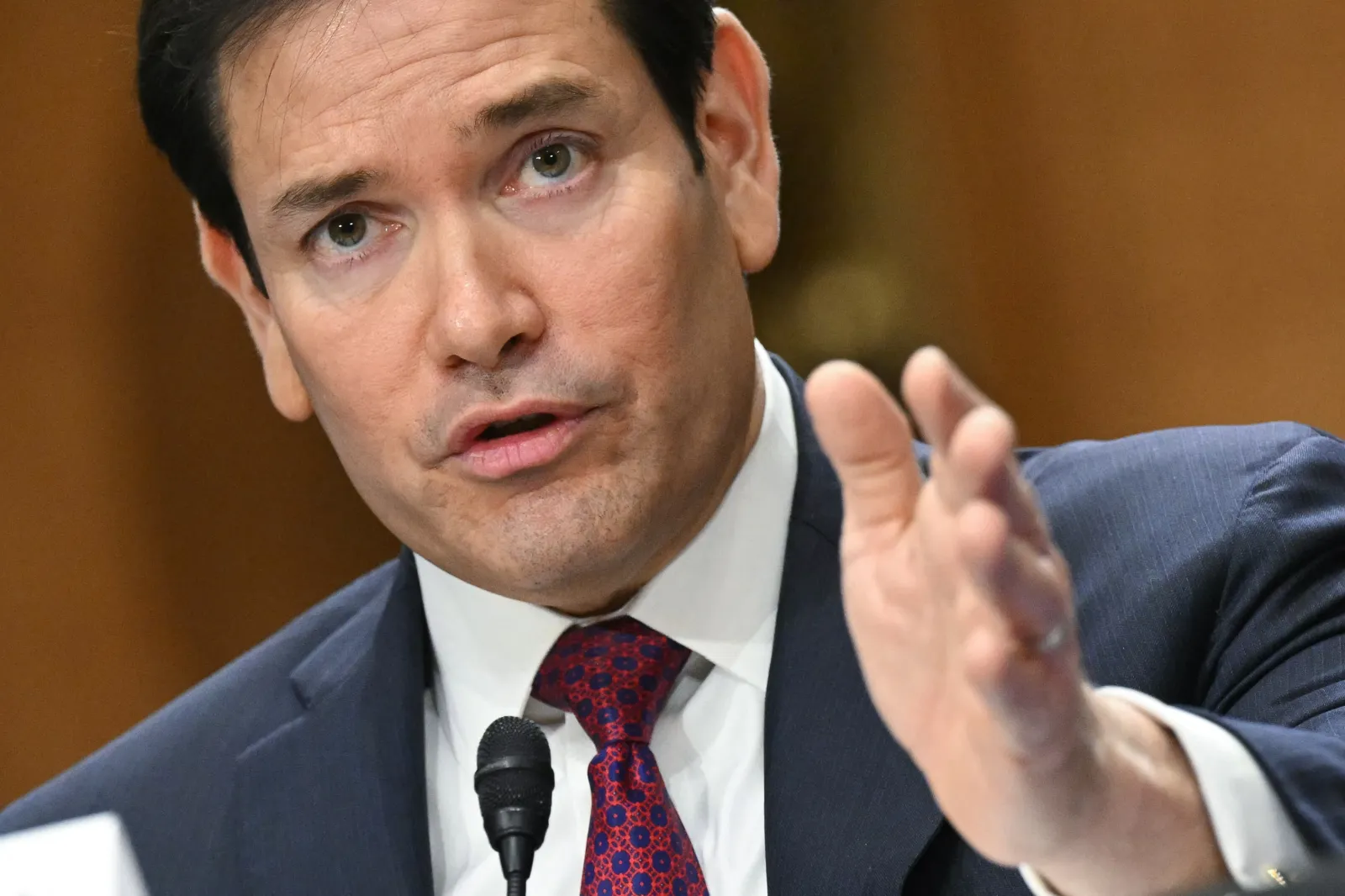 Secretary of State Marco Rubio testifies during a Senate Foreign Relations Committee hearing to examine U.S. policy toward Venezuela on Capitol Hill in Washington on January 28, 2026. (Photo by Saul Loeb/AFP via Getty Images)