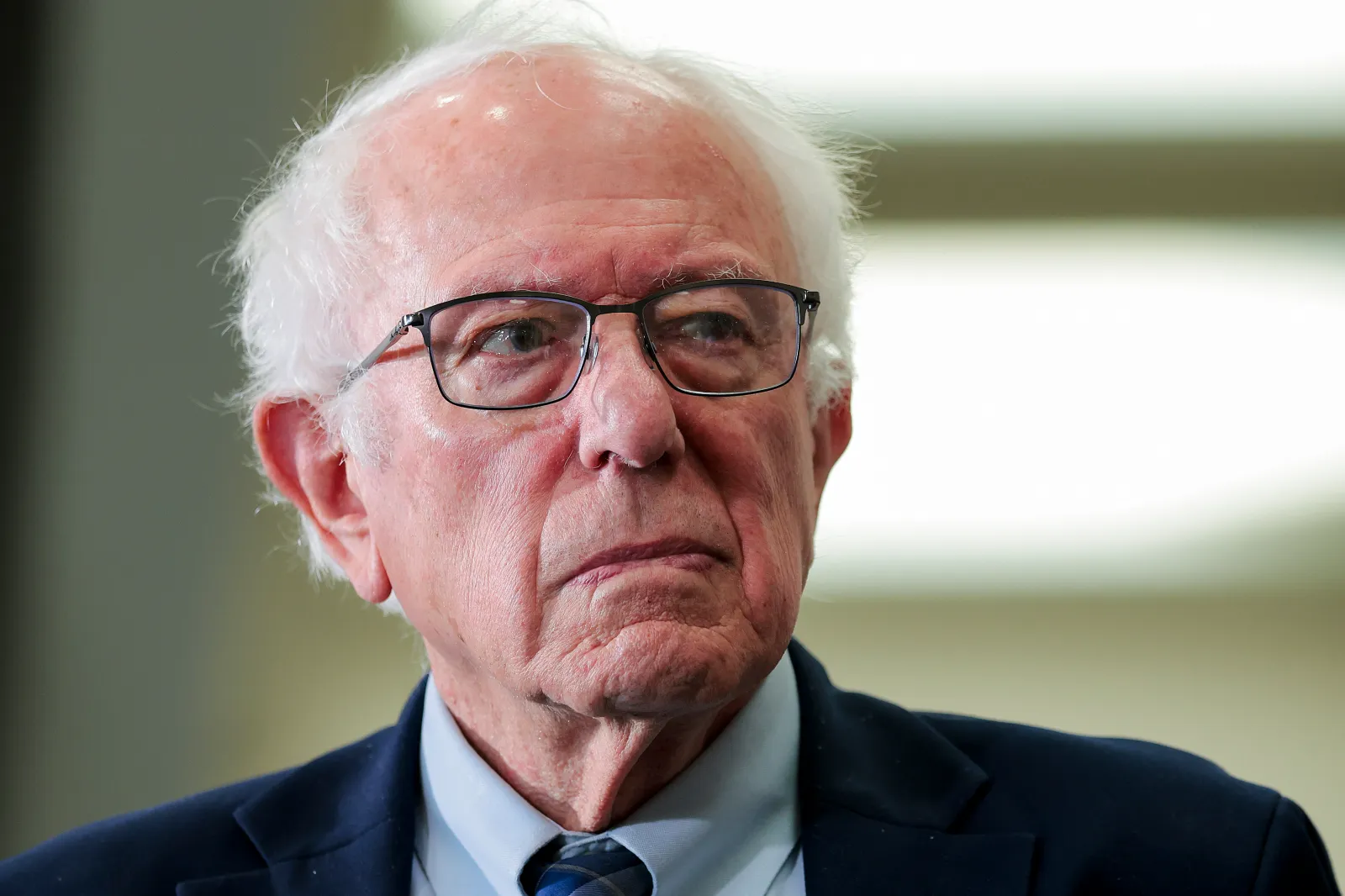Senator Bernie Sanders holds a news conference in Washington, D.C., on April 16, 2026.