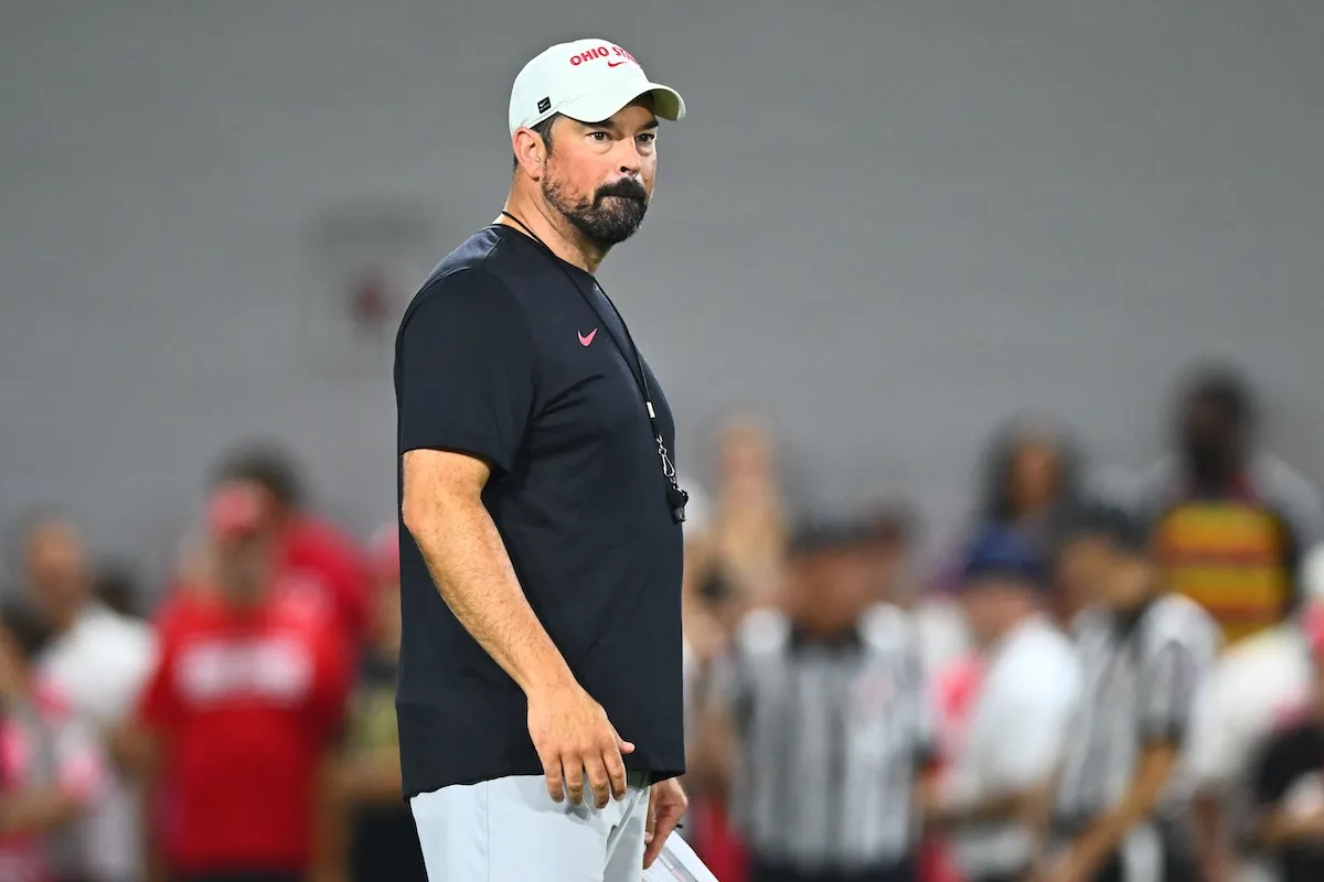 Ohio State head coach Ryan Day during Buckeyes Fall Camp