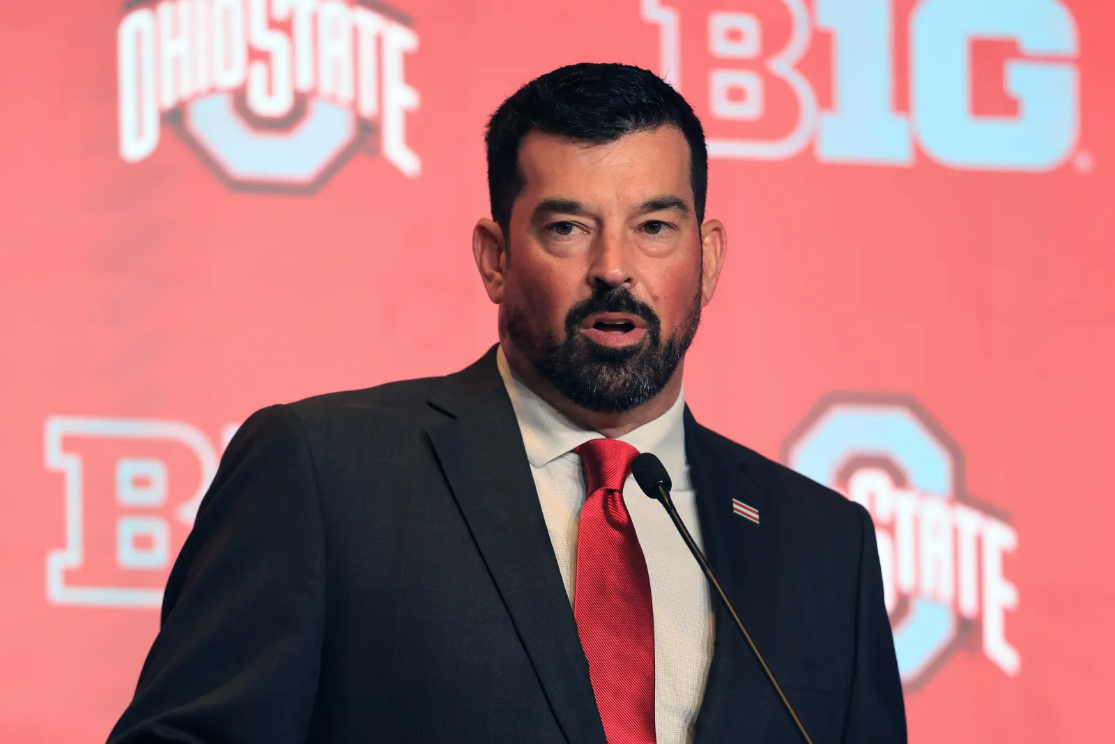 Head coach Ryan Day of the Ohio State Buckeyes.