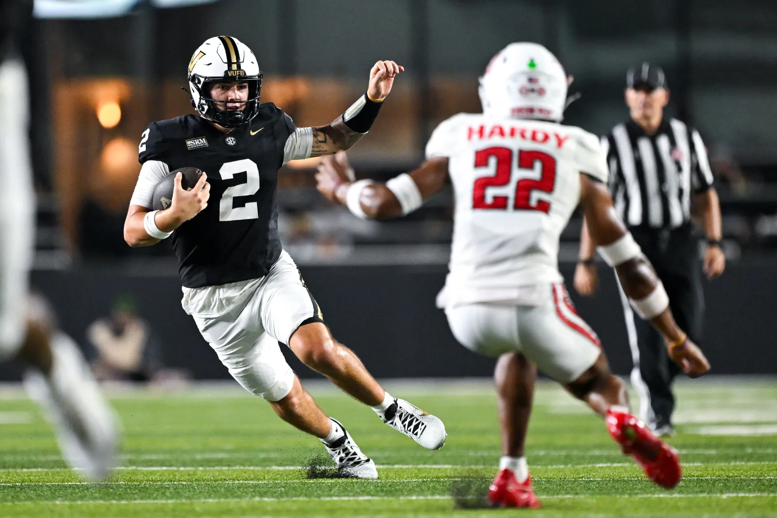 Jared Curtis #2 of the Vanderbilt Commodores.