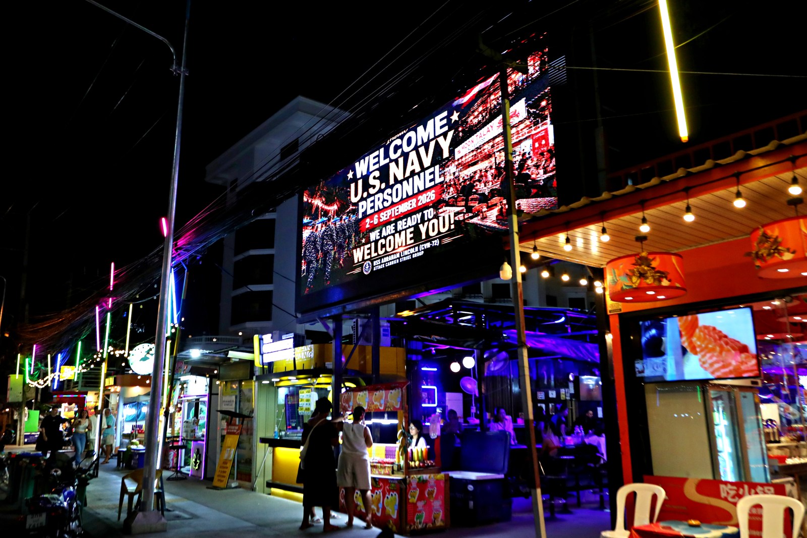 newsweek.com - Brendan Cole - Drones deployed over Thailand's 'sin city' for USS Abraham Lincoln visit