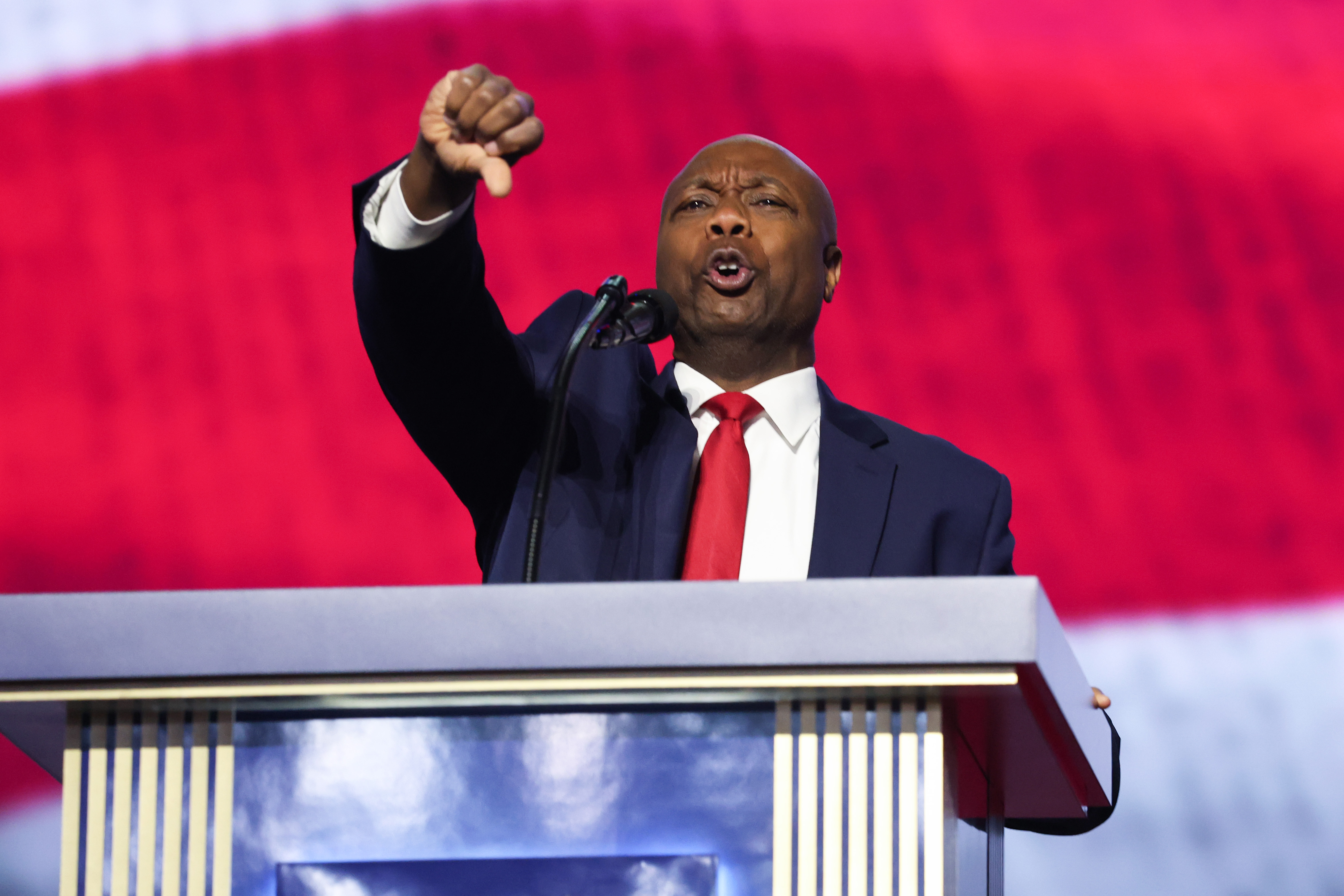 Tim Scott Fires Up RNC Crowd With Over-The-Top Speech
