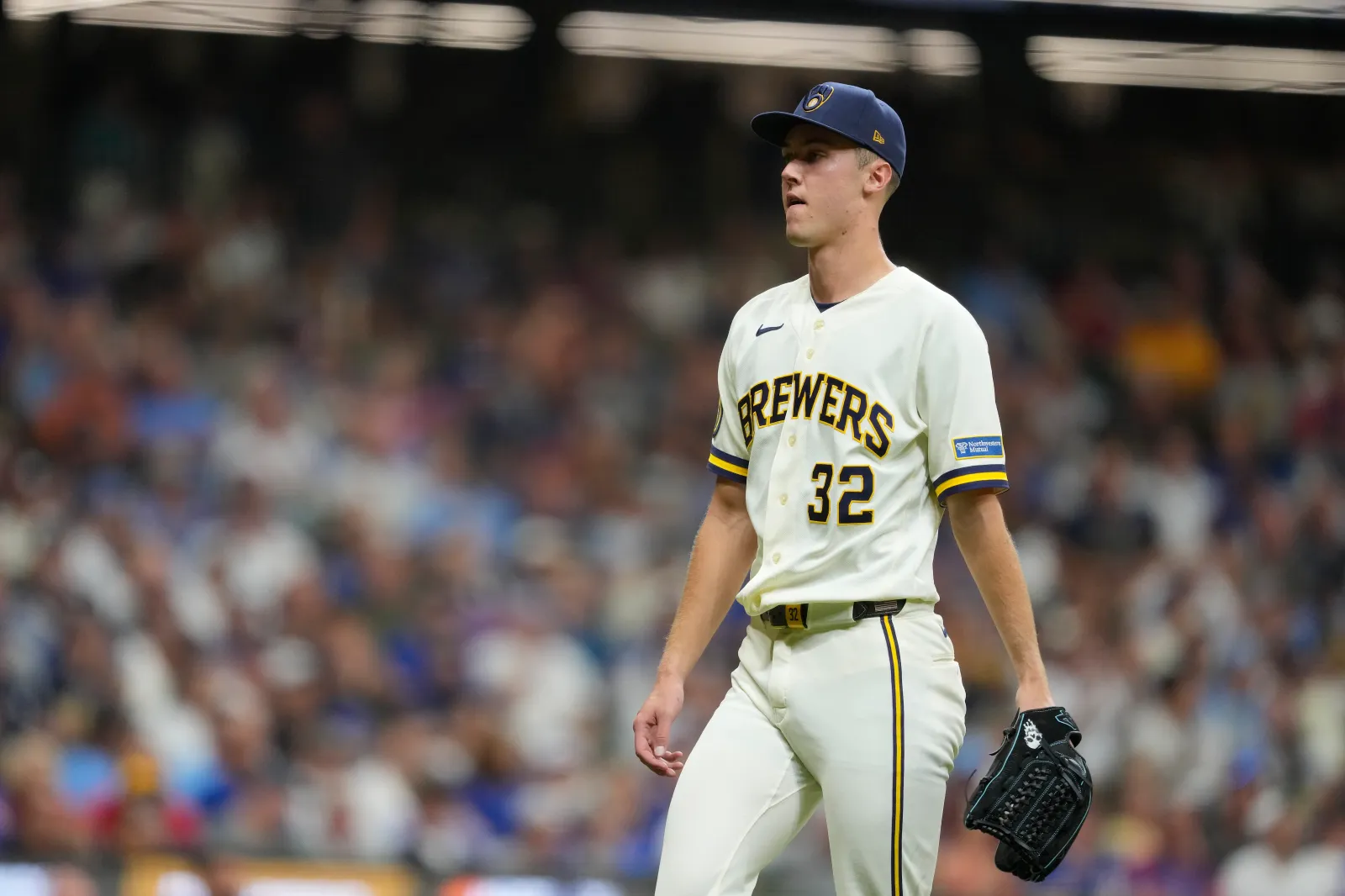 Milwaukee Brewers starting pitcher Jacob Misiorowski