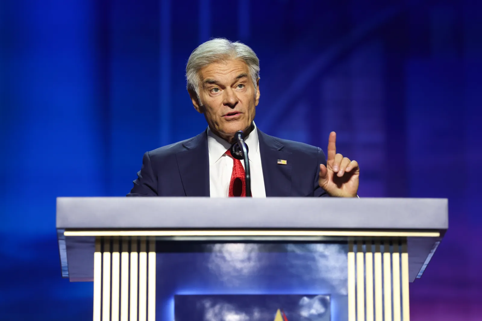 CMS Administrator Mehmet Oz speaks at the Republican National Convention in Dallas on September 9, 2026.