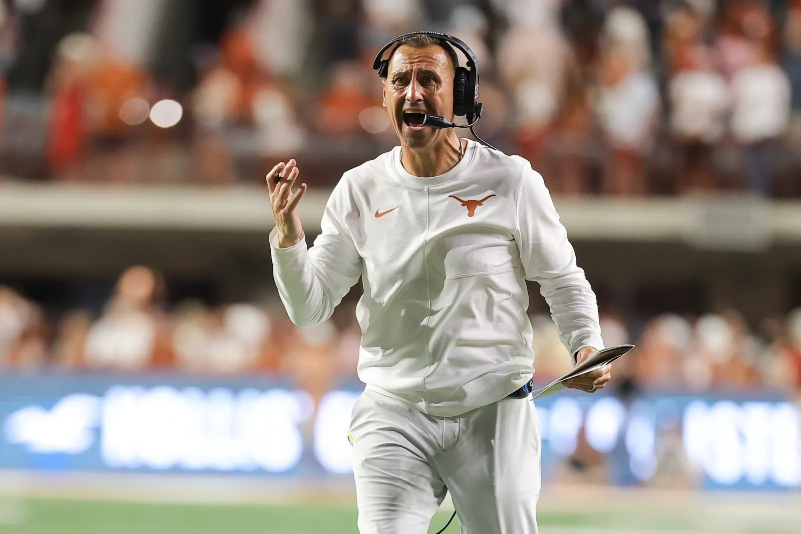 Texas head coach Steve Sarkisian during game against Ohio State