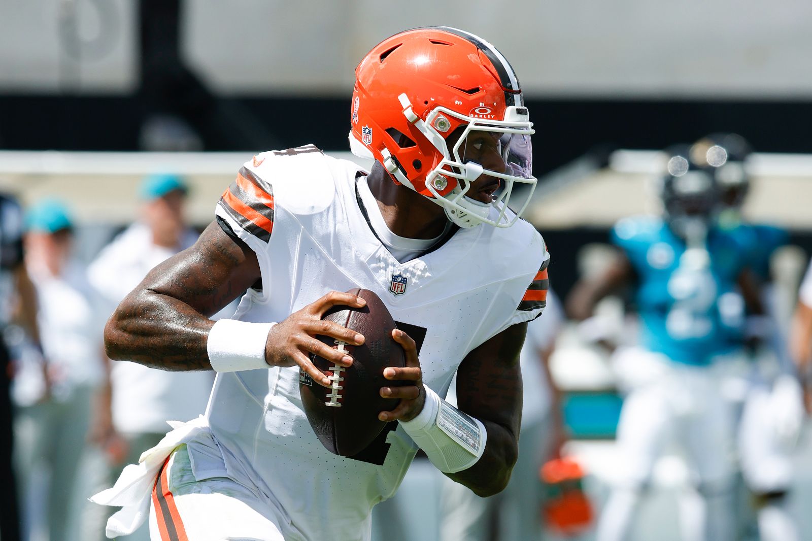 Cleveland Browns quarterback Deshaun Watson against Jacksonville Jaguars