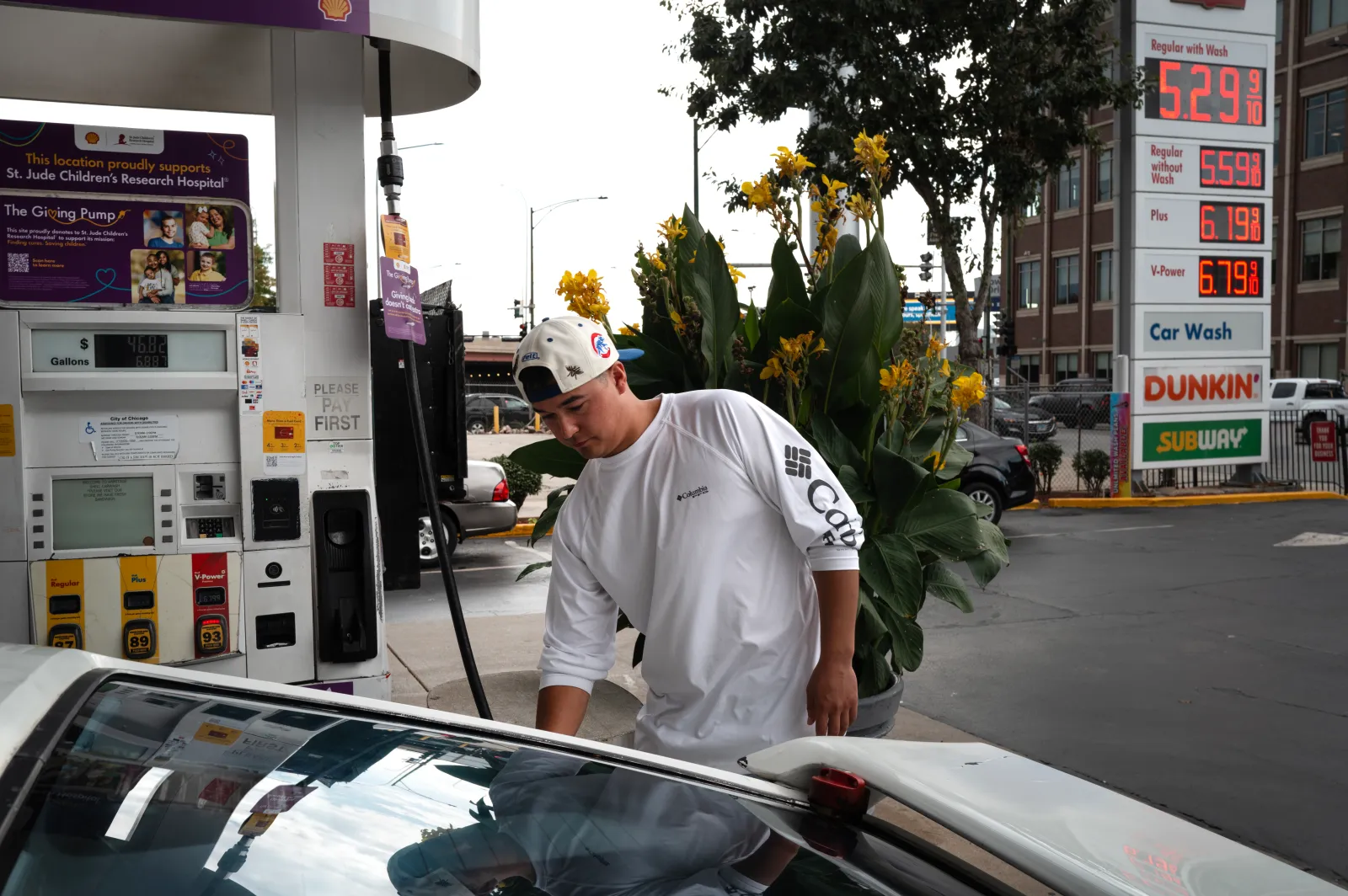 File photo: a customer purchases gas at a station on September 15, 2026 in Chicago, Illinois.
