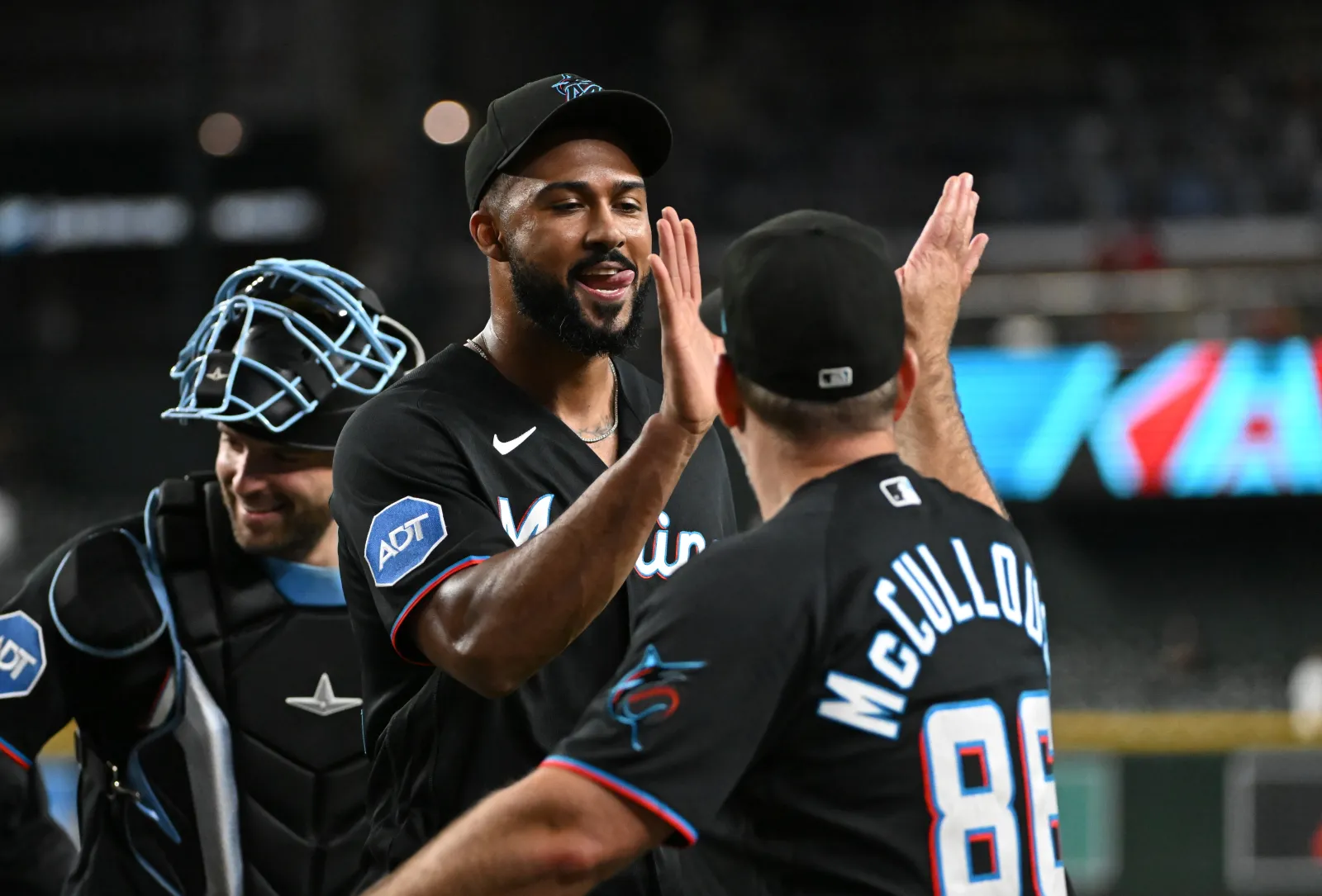 Sandy Alcantara #22 of the Miami Marlins