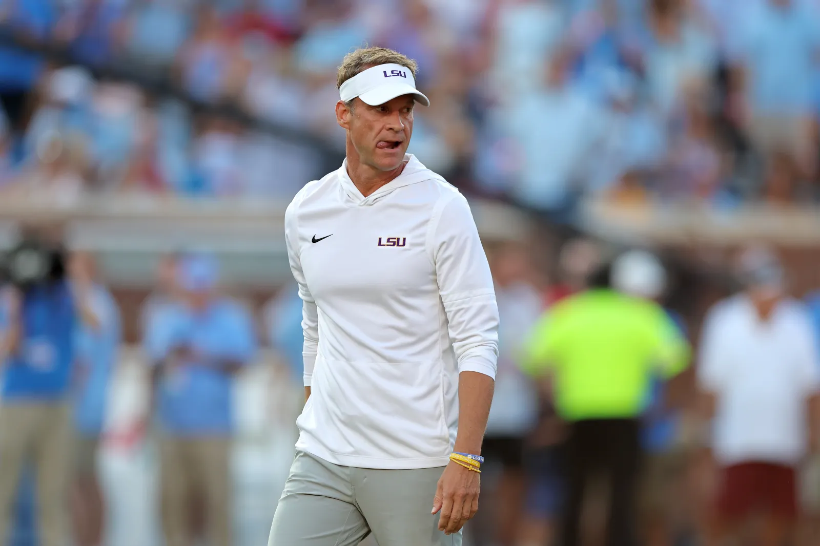 Head coach Lane Kiffin of the LSU Tigers.