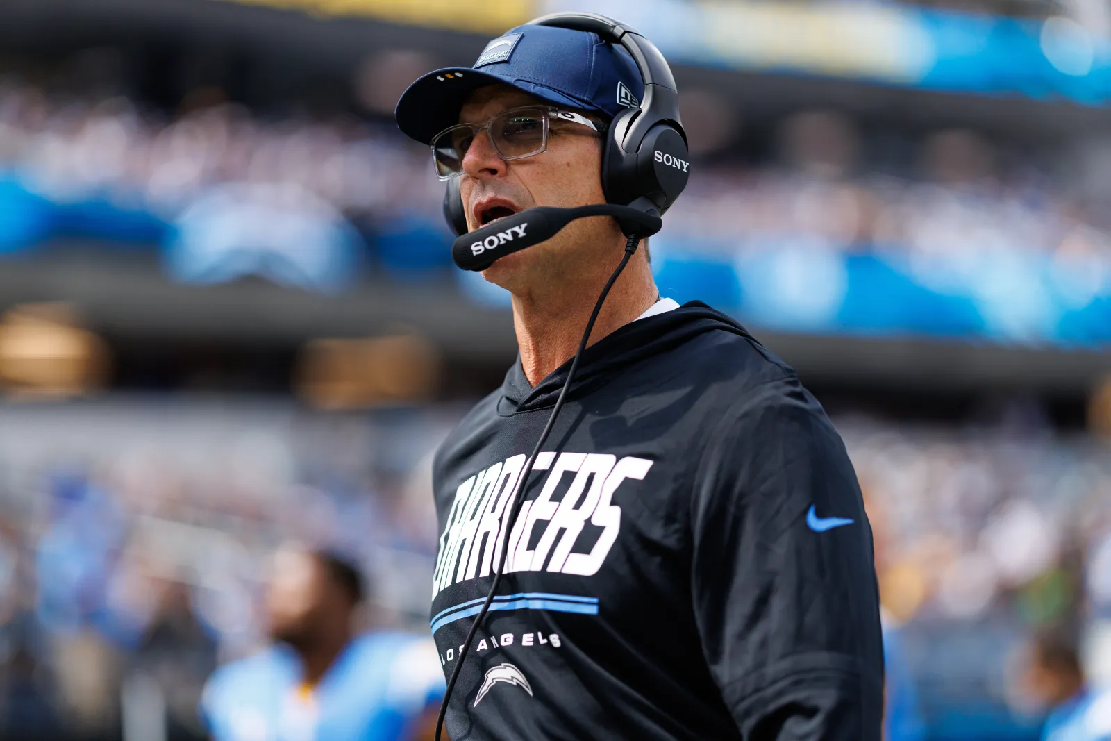 Los Angeles Chargers head coach Jim Harbaugh