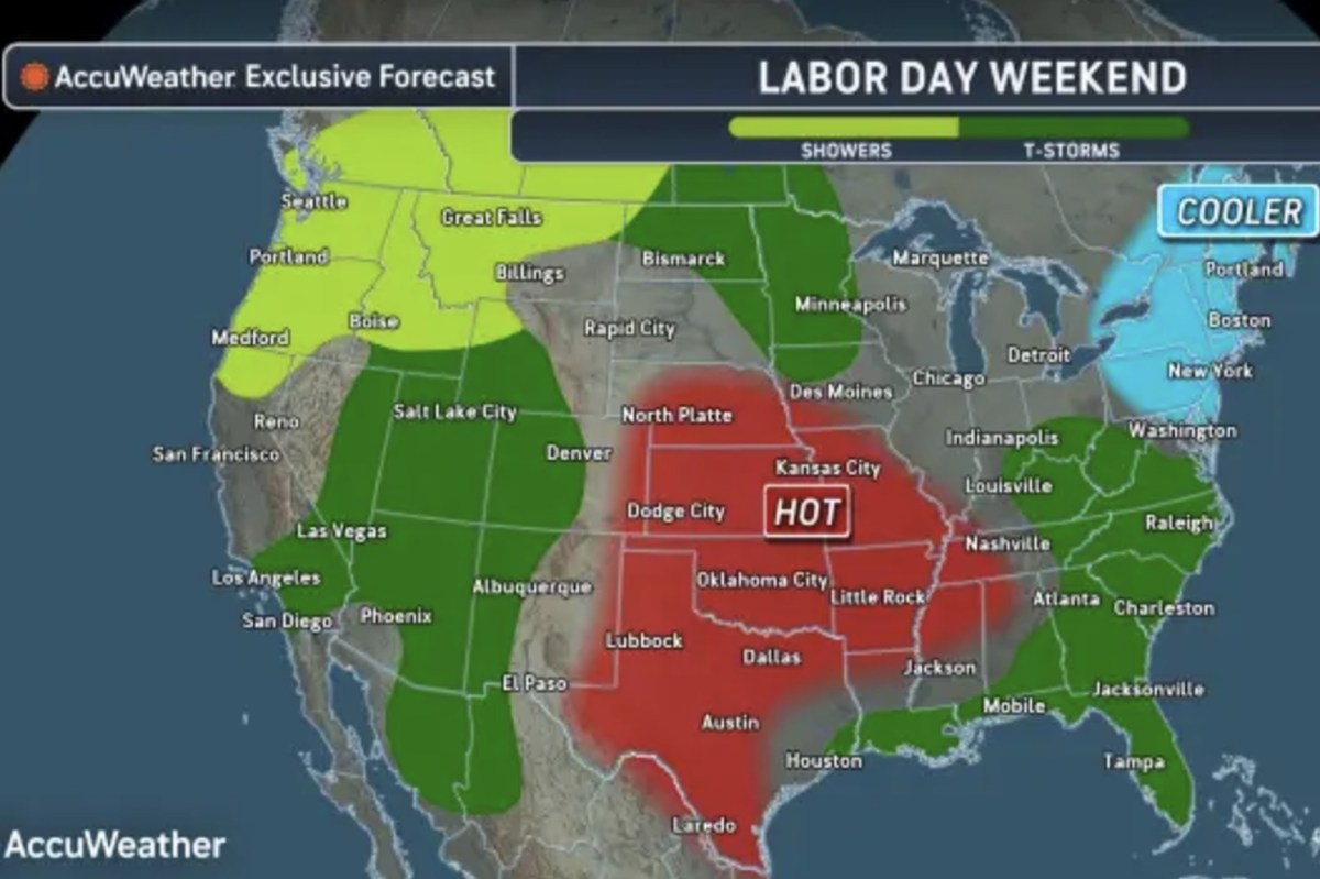 Labor Day Weather Map Shows Areas Facing Worst Storms, Extreme Heat