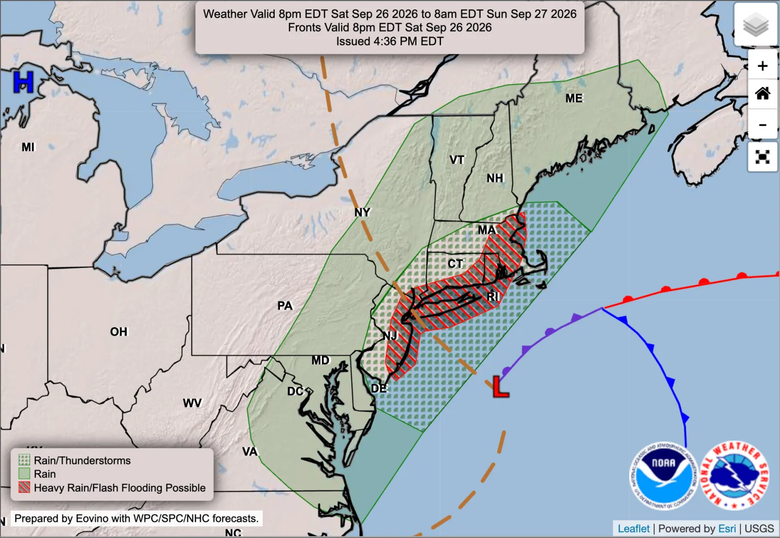 Image for article: How Long Will Nor’easter Last? Latest Forecast as East Coast Impacted