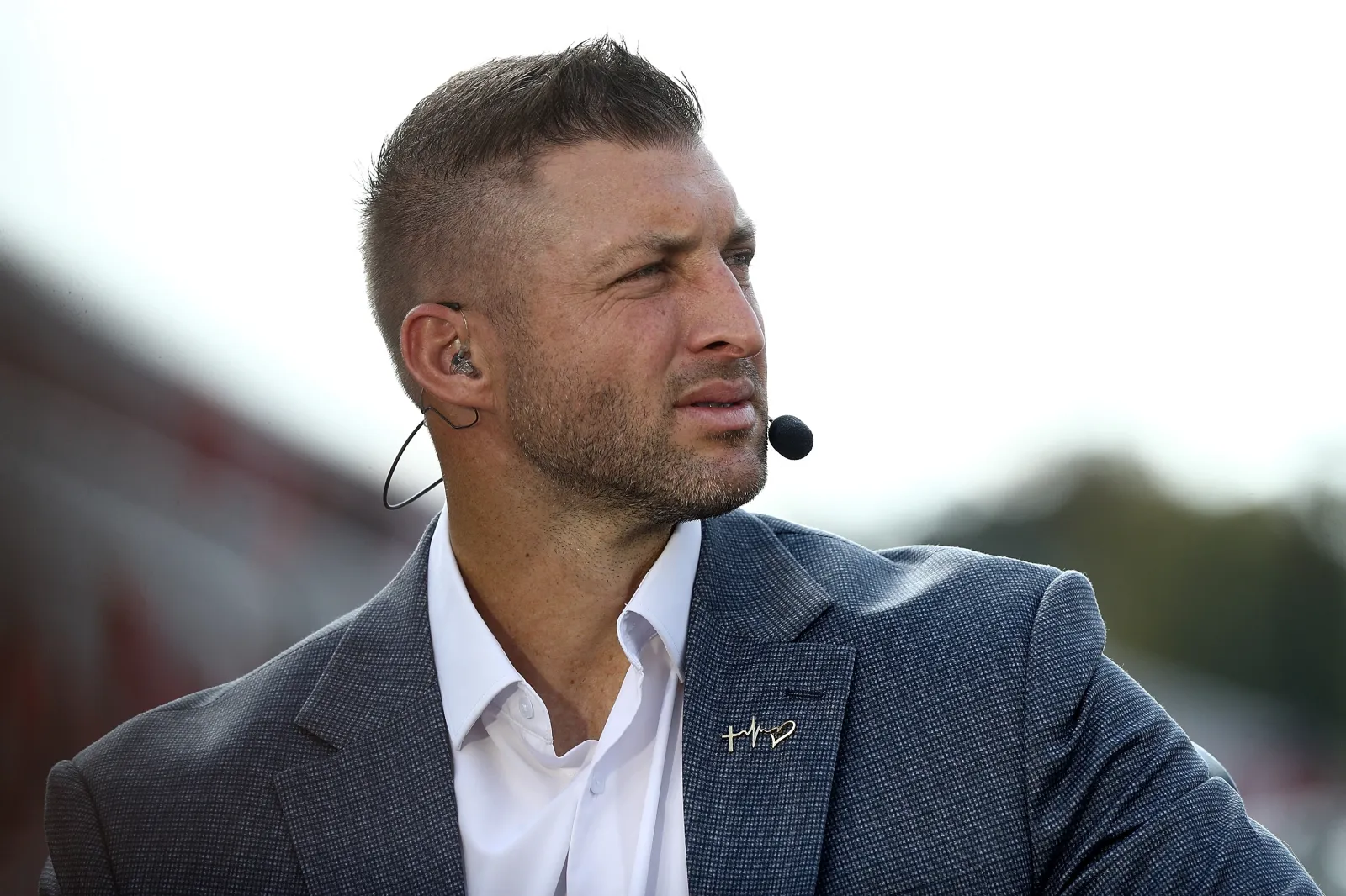 STARKVILLE, MISSISSIPPI - NOVEMBER 08: Tim Tebow of SEC Nation before the game between the Mississippi State Bulldogs and the Georgia Bulldogs at Davis Wade Sta