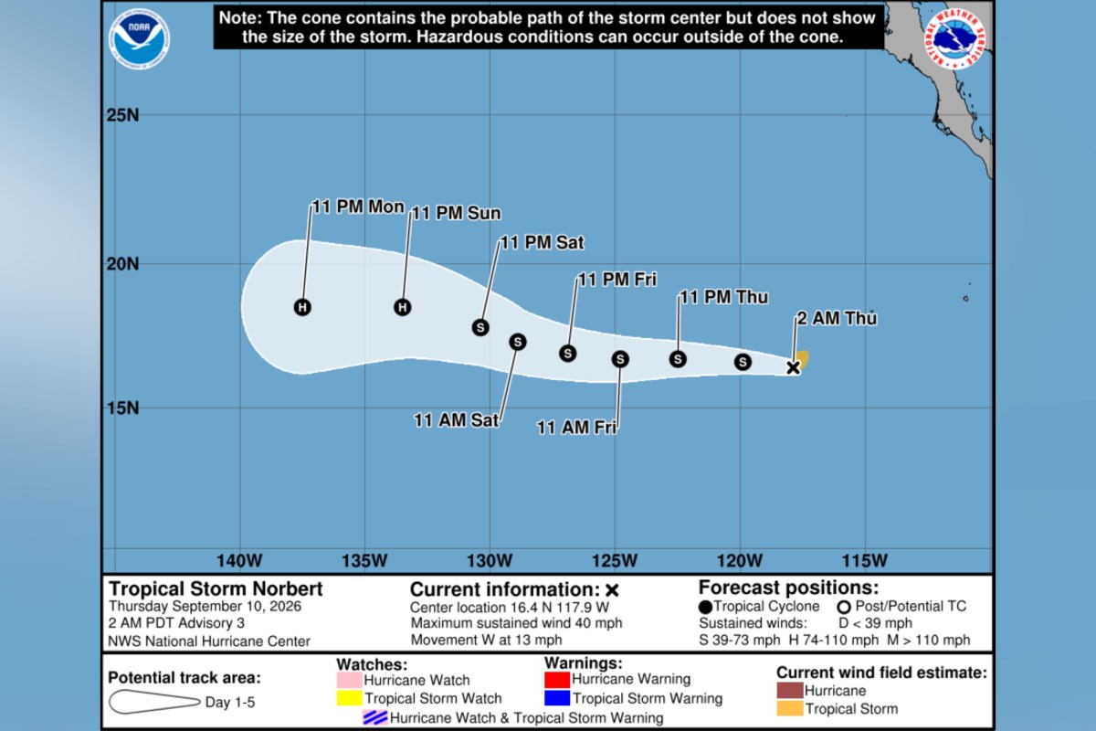 Norbert Spaghetti Models Show Potential Paths as Storm Forms in Pacific