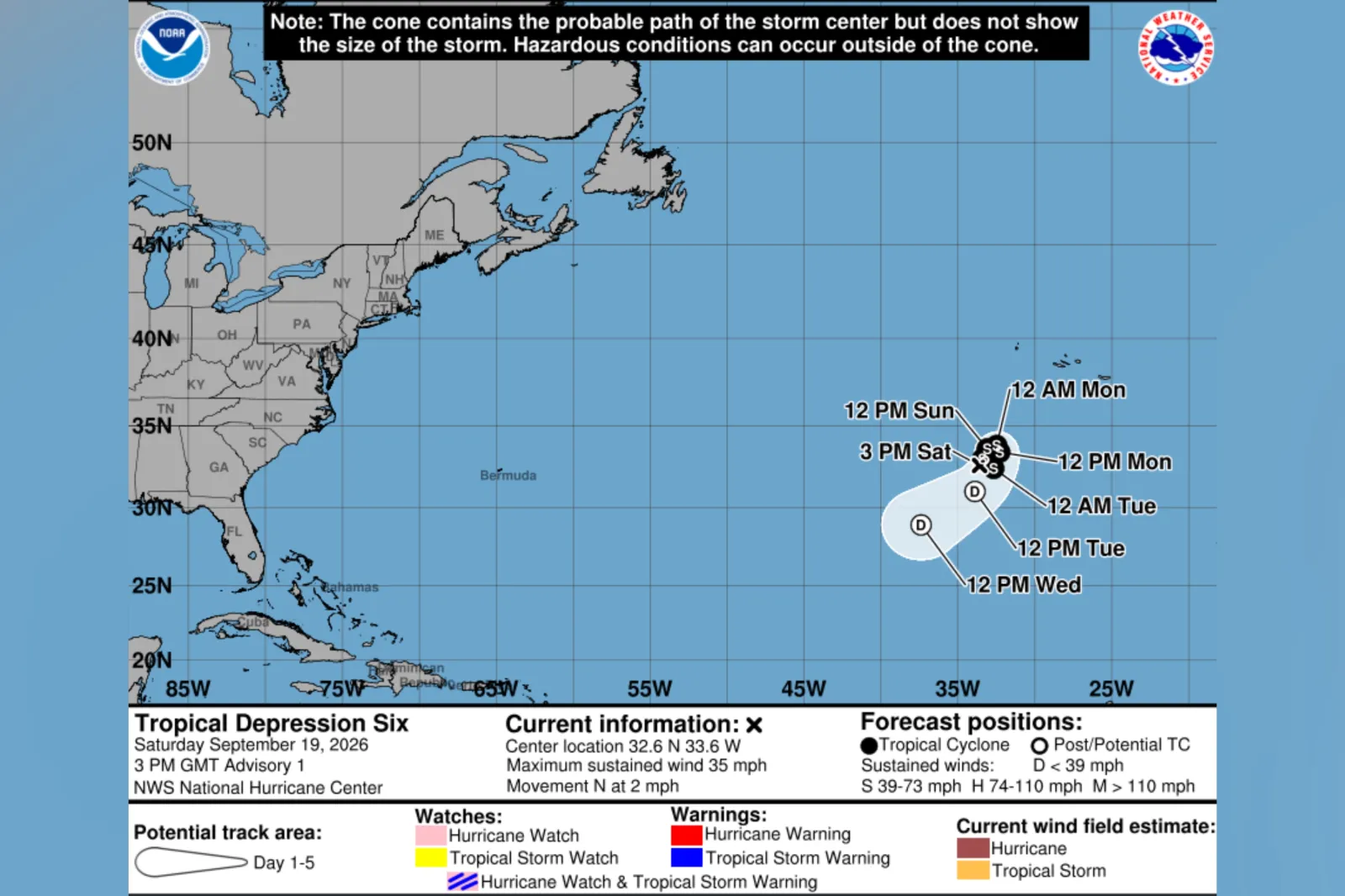 Image for article: Map Shows Atlantic Tropical Depression Path After El Niño Quiet