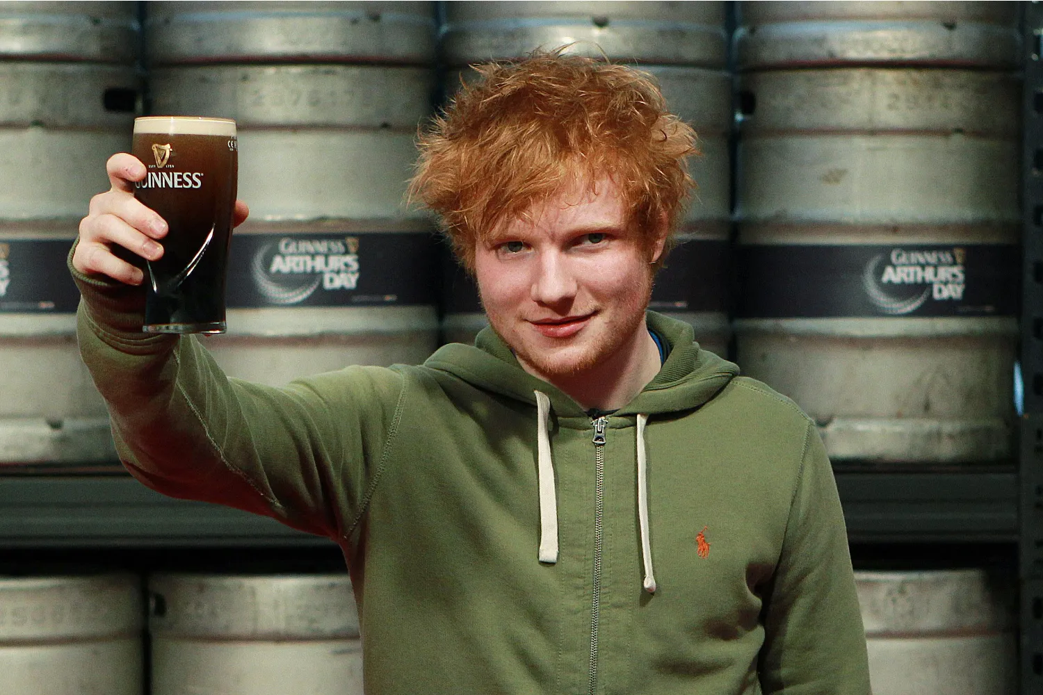 Ed Sheeran at the Arthur's Day celebrations at the Guinness Hopstore, Dublin. Picture date: Thursday September 22, 2011.