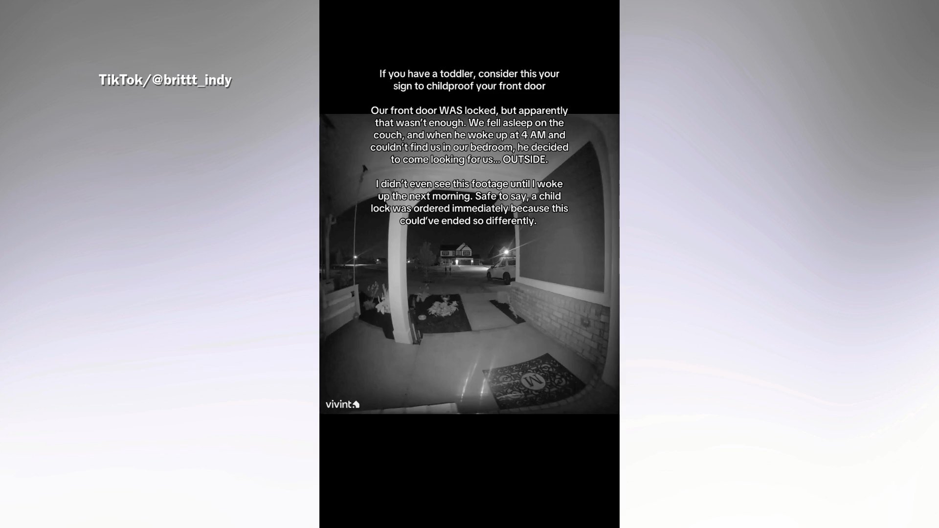 Mom Notices Doorbell Footage From 4 A.M, Then Sees What Toddler Did