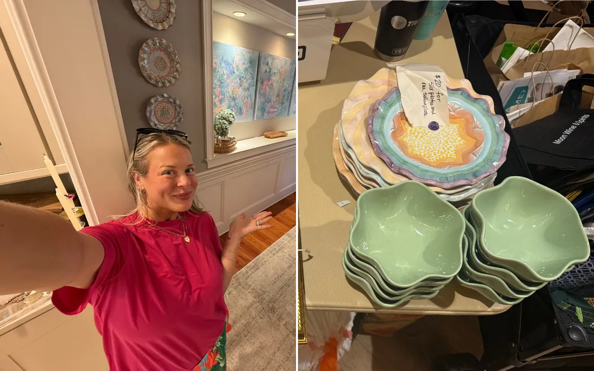 Leah Rhodes and the MacKenzie-Childs plates.