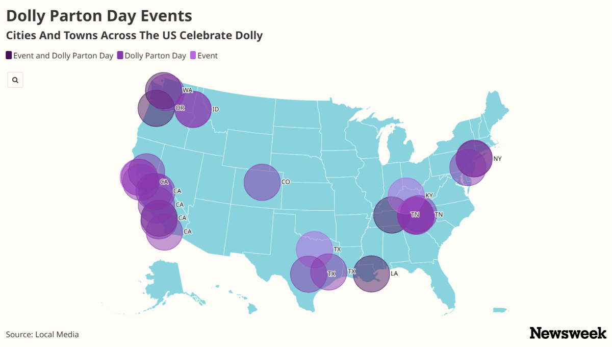 Dolly Parton Day: Map of Areas Hosting Events to Honor Beloved Icon