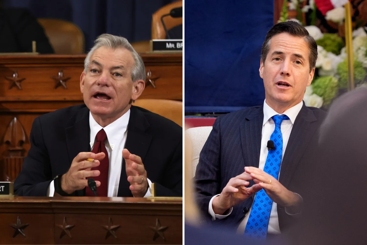U.S. Rep. David Schweikert, left, and Sen. Bernie Moreno, right.
