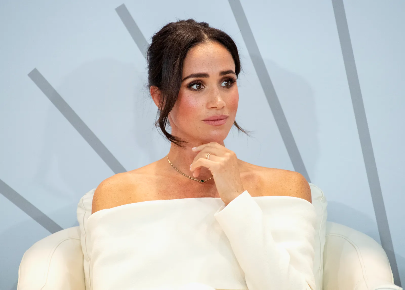 FILE - Meghan, Duchess of Sussex, participates in The Archewell Foundation Parents' Summit "Mental Wellness in the Digital Age" as part of Project Healthy Minds' World Mental Health Day Festival in New York on Tuesday, October 10, 2023.