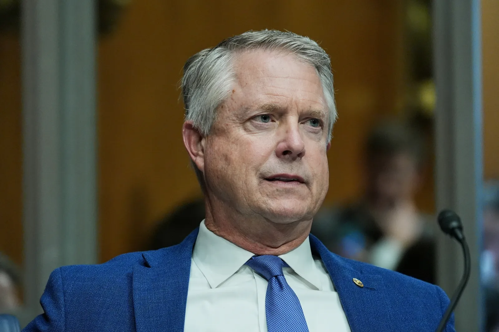 Senator Roger Marshall is pictured on Capitol Hill in Washington, D.C., on September 24. (AP Photo/Mariam Zuhaib)