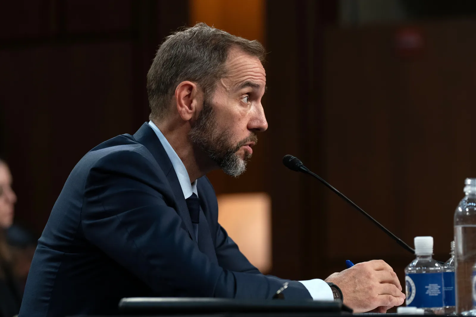 Former Justice Department special counsel Jack Smith testifies before the Senate Judiciary Committee at the Capitol on September 29 in Washington. (AP Photo/Jose Luis Magana)
