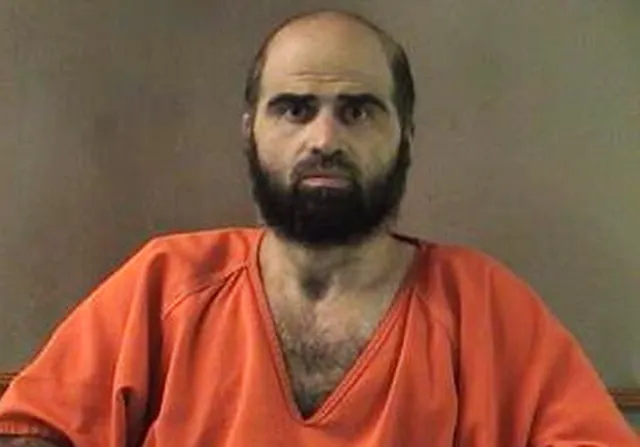This undated photo provided by the Bell County Sheriff's Department shows former Army psychiatrist Maj. Nidal Hasan.