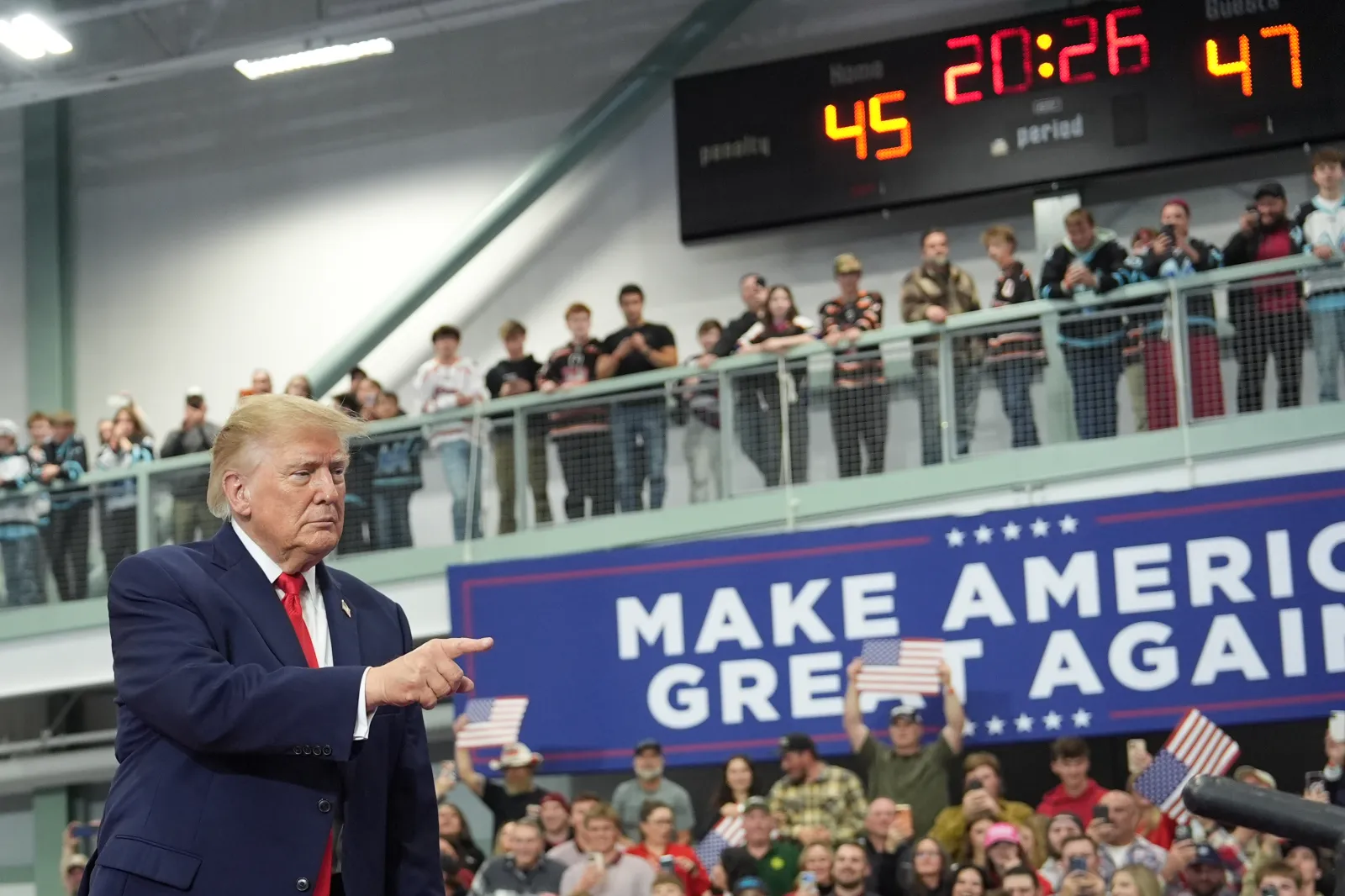 President Donald Trump speaks at a campaign rally in Wasilla, Alaska, on October 13, 2026.