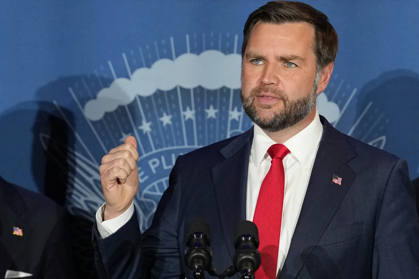 Vice President JD Vance speaks during a stop at the FBI Cincinnati Field Office, Wednesday, Oct. 21, 2026, in Cincinnati. (AP Photo/Jacquelyn Martin, Pool)