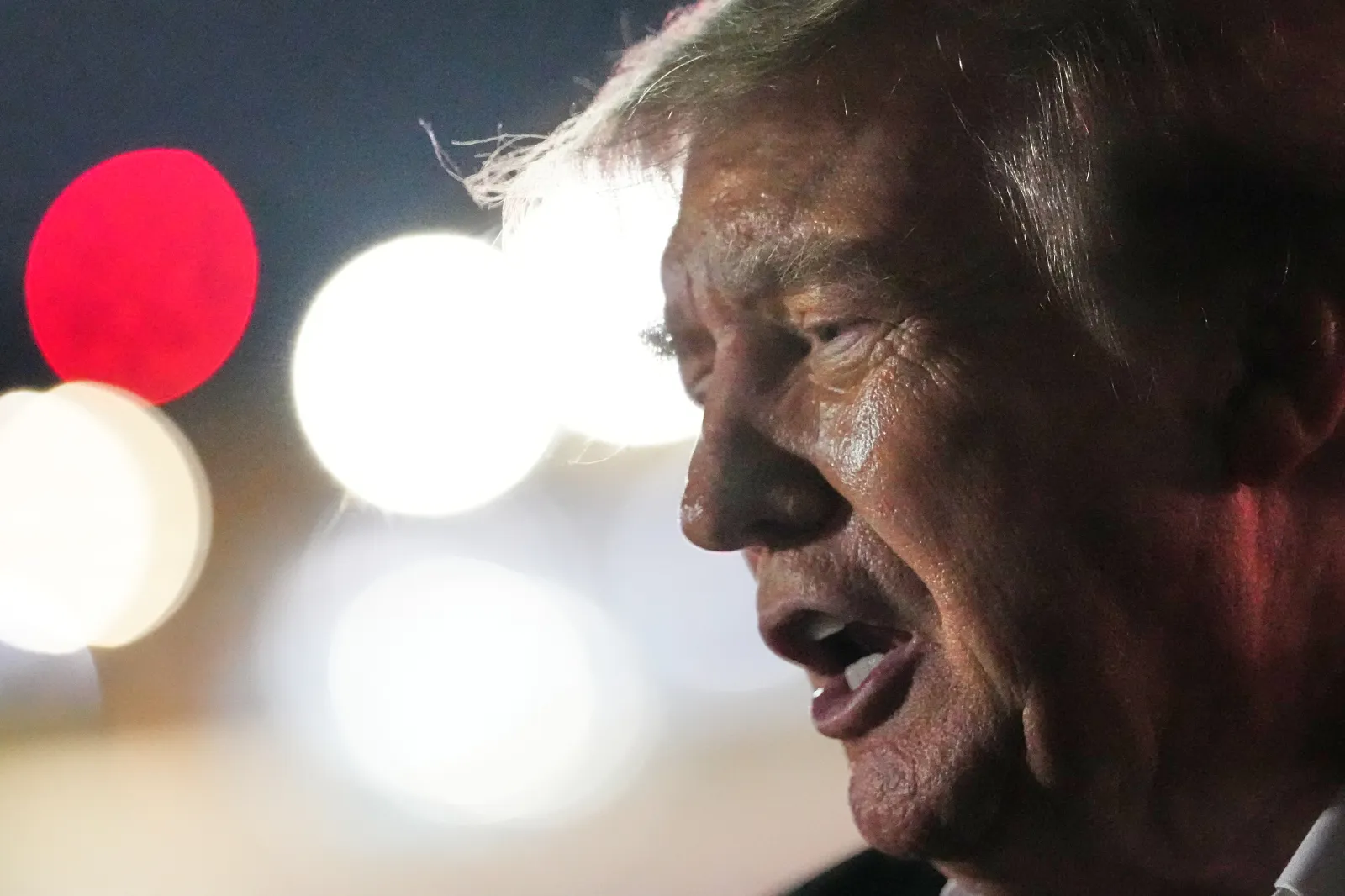 President Donald Trump speaks to reporters after arriving on Air Force One, Wednesday, Oct. 21, 2026, at Joint Base Andrews, Maryland.