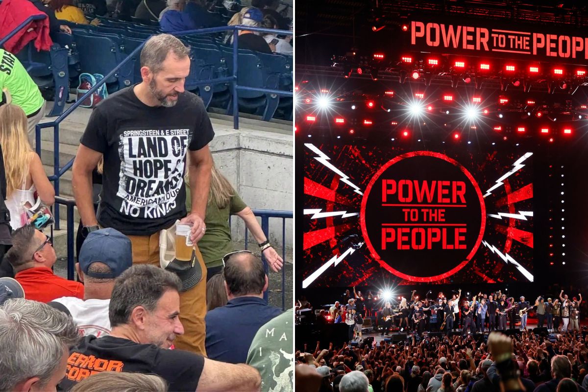 Jack Smith Wears 'No Kings' Shirt at Protest Festival