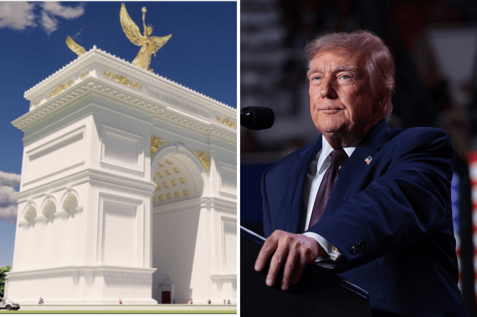 newsweek.com - Marni Rose McFall - 250ft triumphal arch branded 'Trump's latest vanity project' in new lawsuit