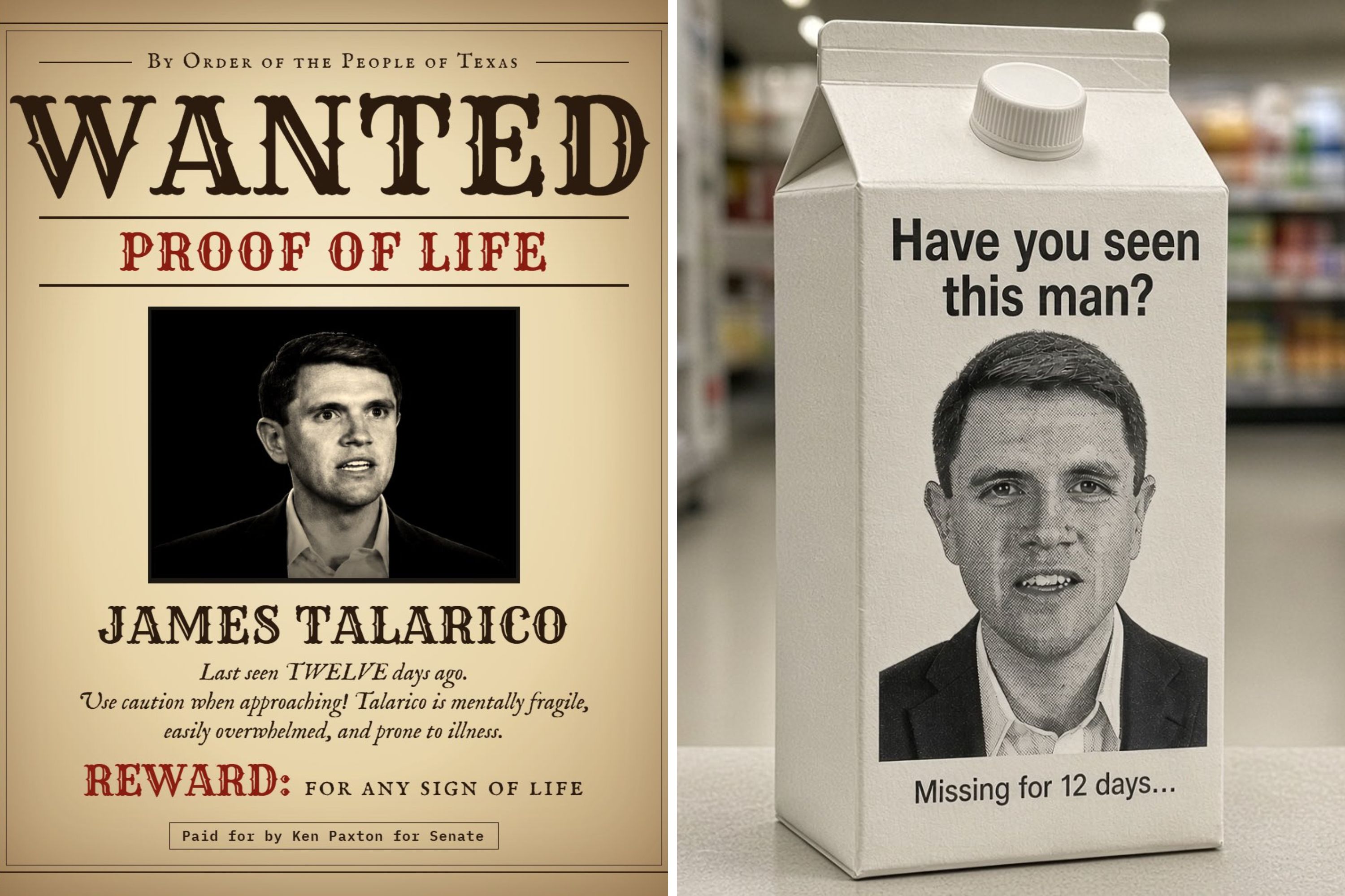 Where Is James Talarico: Ken Paxton Trolls Talarico with 'Missing' Posters After 12-Day Flu Absence - Newsweek