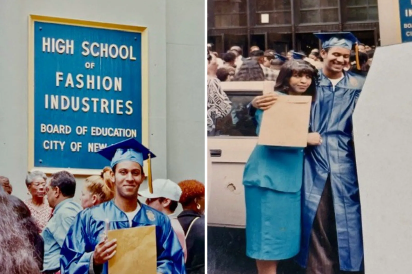 Mesa at his high school graduation, when his mother was newly pregnant.