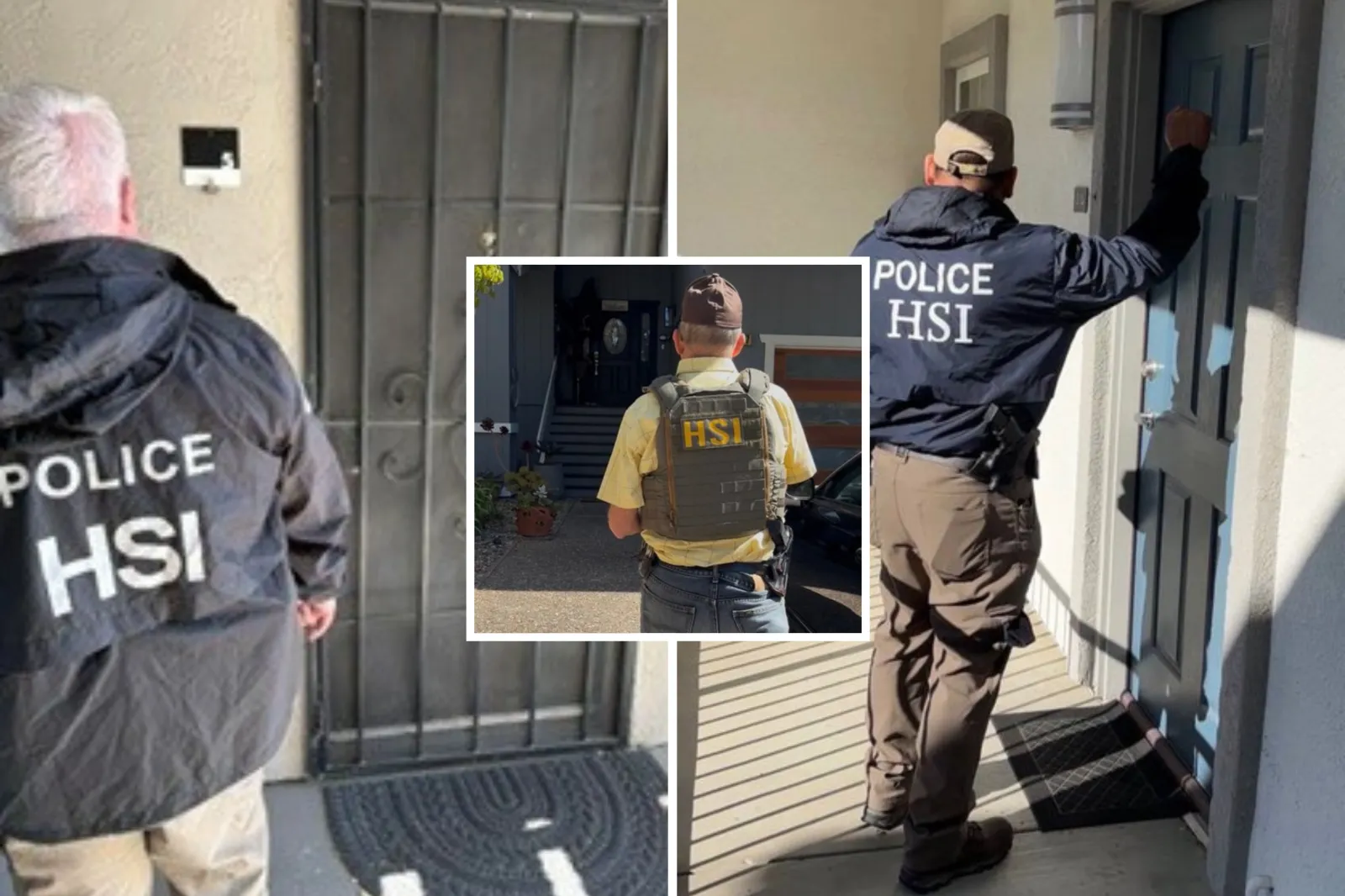 Homeland Security Investigations (HSI) agents seen knocking on doors as they investigate whether noncitizens have registered to vote, or voted, in federal elections.