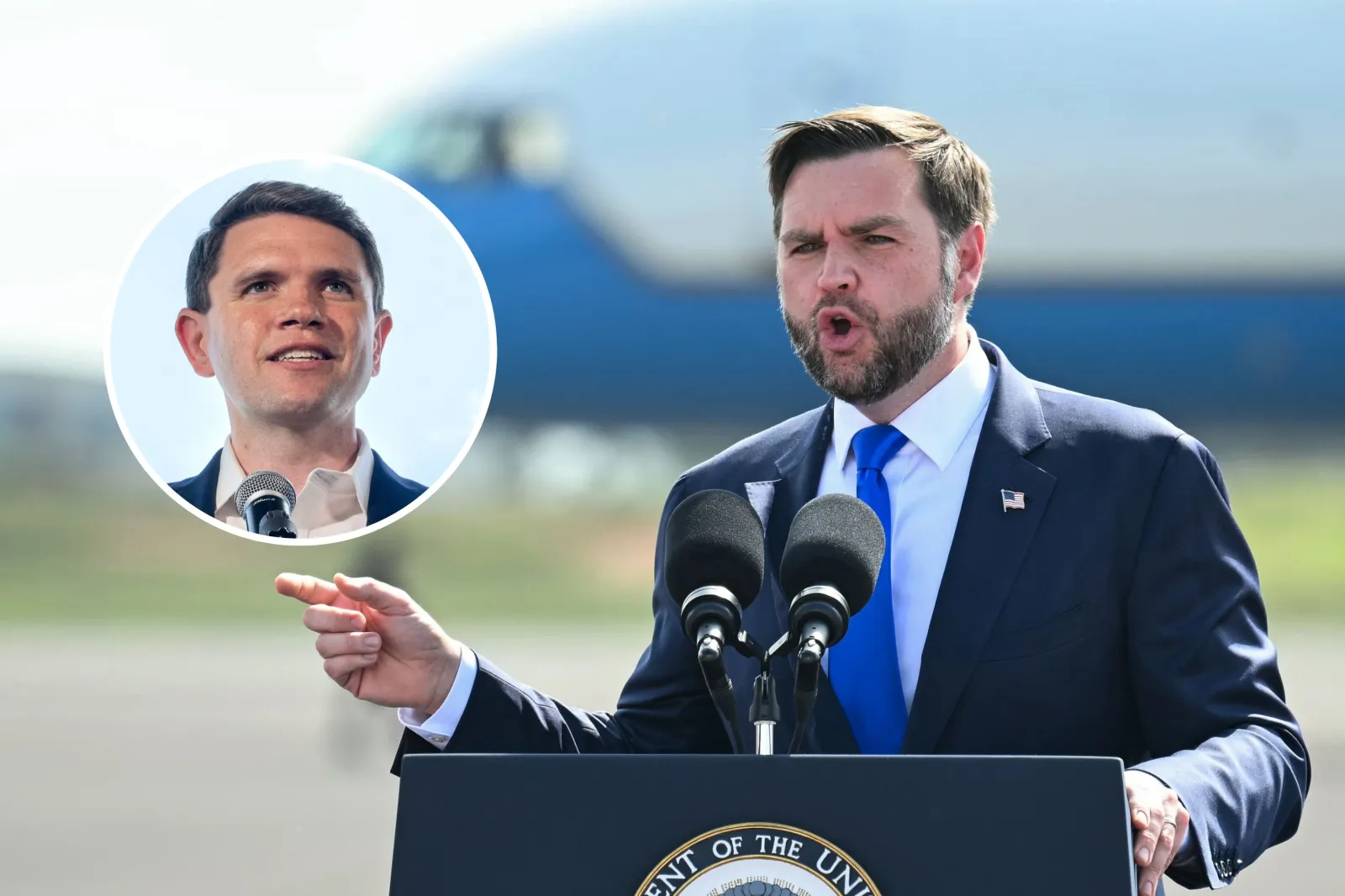 U.S. Vice President JD Vance speaks during a campaign rally at Tyler Pounds Regional Airport on October 13, 2026, in Tyler, Texas. Vance is in Texas to campaign for Republican candidates on the November midterm ballot. (Photo by Saul Loeb-Pool/Getty Images)