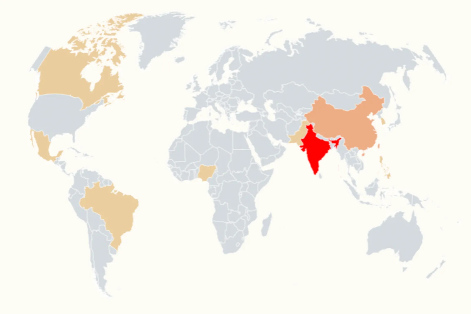 Image for article: Map Shows Nations Most Exposed to Trump Admin Visa Block