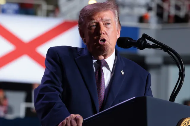Trump provides update on $5,000 check, warns of disaster under Democrats 1 Donald Trump speaks at a campaign rally in the Mitchell Center at the University of South Alabama on October 02, 2026 in Mobile, Alabama.