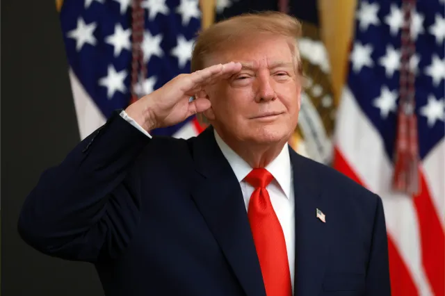 Map shows how states celebrate Columbus Day as Trump vows to protect holiday 2 U.S. President Donald Trump salutes as he arrives for a Columbus Day event in the East Room of the White House on October 09, 2026 in Washington, DC.