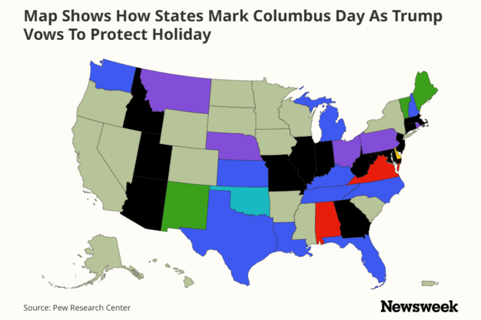 Map Shows How States Mark Columbus Day As Trump Vows To Protect Holiday